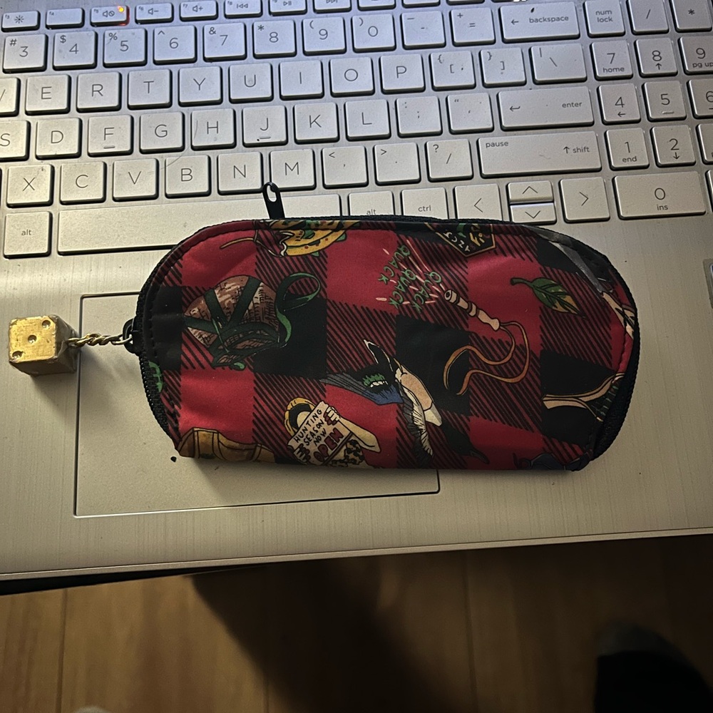 Red Plaid Zipper Pouch